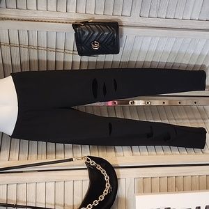 Perfect Leggings brand destruction style black leggings